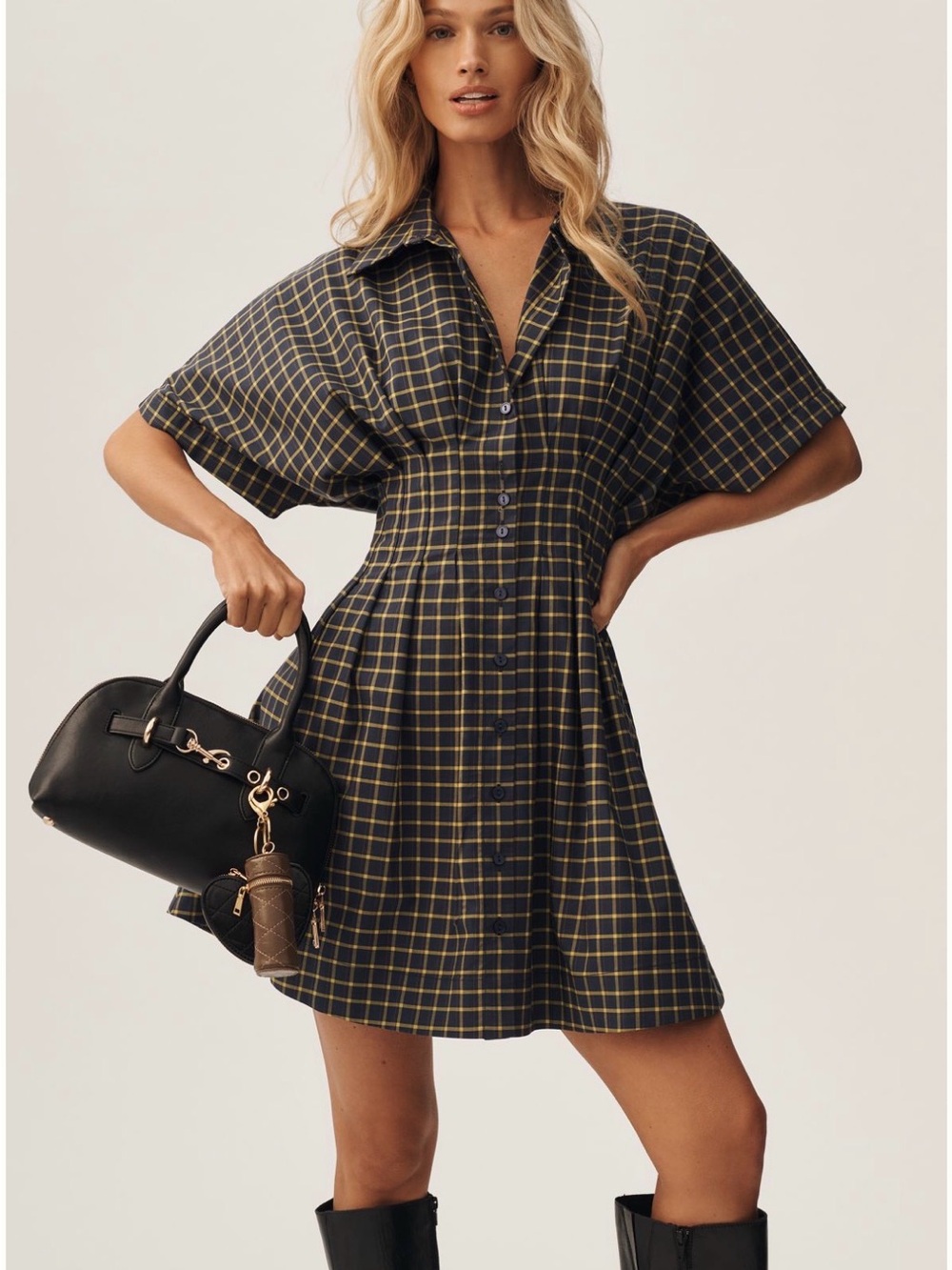 Anthropologie Tobie Mini Shirt Dress by Exquise